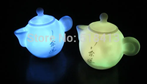 Gags & Practical Jokes Teapot Small Night Light Colour Changes Kindergarten Children's Toys Unisex Movie Tv Plastic 2021