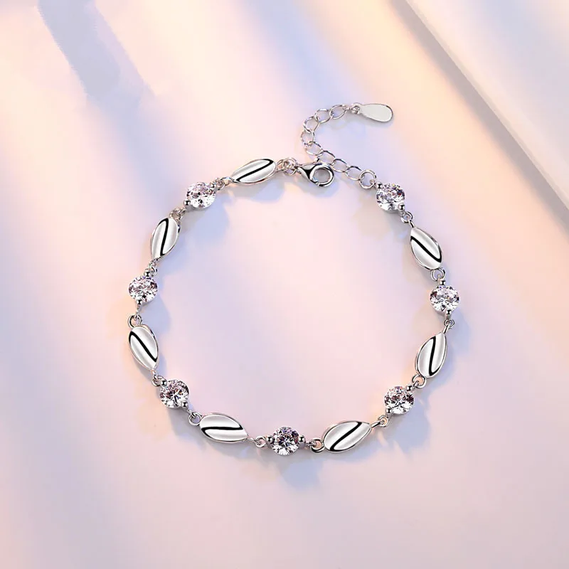 925 sterling silver bracelet elegant female models set with eight hearts and eight arrows zirconium bracelet