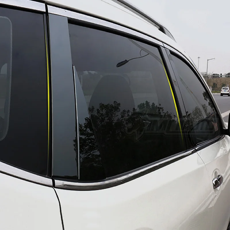 스테인레스 스틸 도어 윈도우 크롬 기둥 포스트 커버 트림, Rogue X-Trail X-Trail XTrail T32 2014-2019 에 적합한 자동차 액세서리
