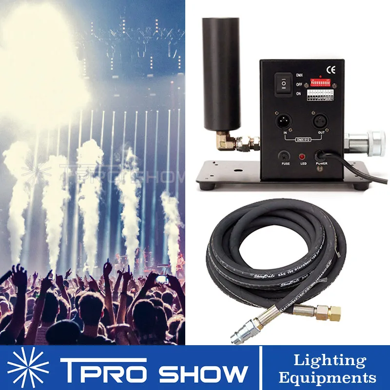 

Co2 Jet Single Nozzle CO2 Cannon Mini Blaster Cold Smoke Column Effect Machine Dmx with Gas Hose for Club DJ Disco Light Show