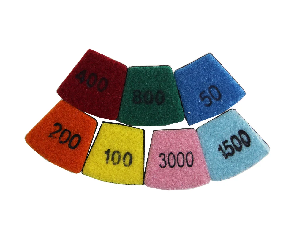 وسادات تلميع راتينج جافة ، حصى صغيرة إبداعية 50-3000 ، 7 قطعة/المجموعة/مجموعة ، ألوان مختلفة