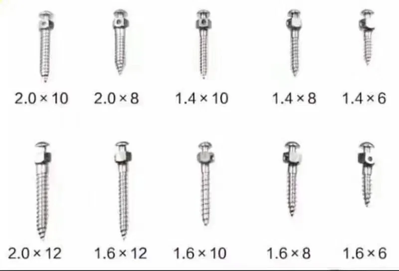 Diş ortodonti vidalar titanyum alaşımlı eşleştirme aracı mikro tornavida için kendinden delme aracı Mini vida 1.6*8