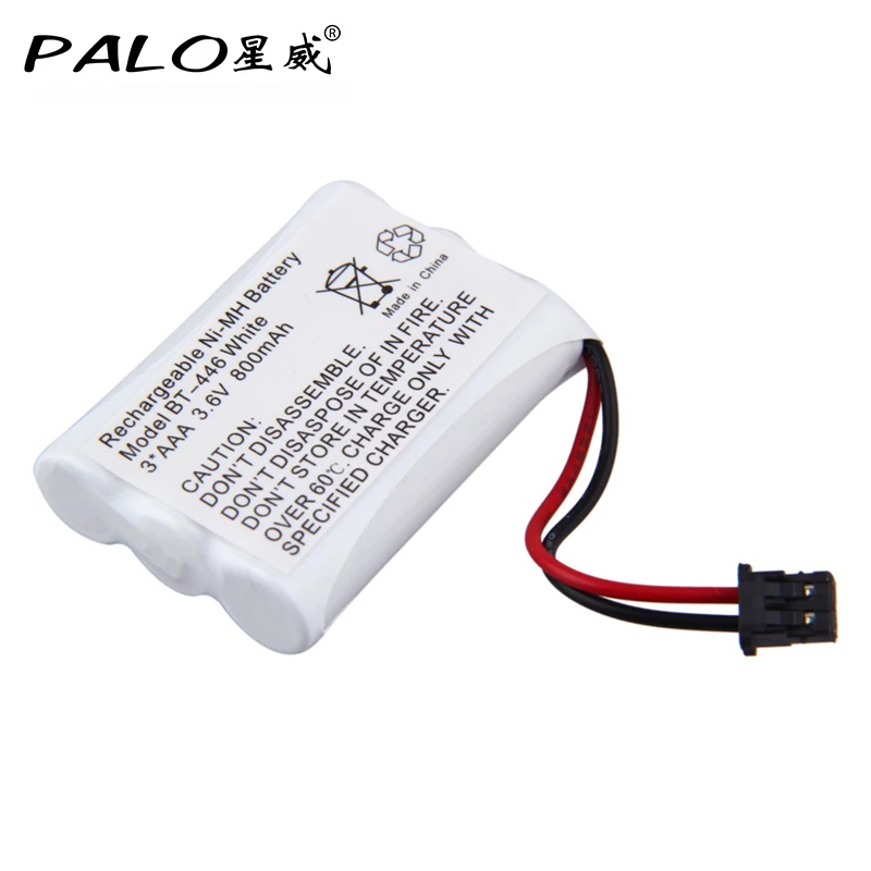 PALO BT-446 Cordless Phone Rechargeable Battery 3.6V 800mAh AAA NiMH Replacement Pack BP 446 BT-1005 ER-P512