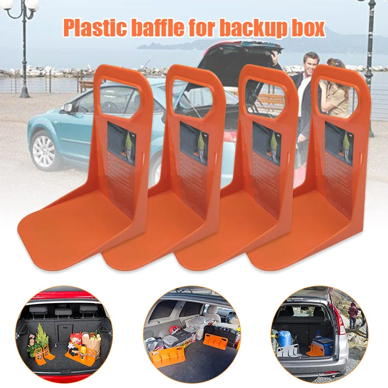 

4pcs Car Rear Box Sundries Fixed Frame Trunk Organizer Fixed Rack Luggage Box Stand Shake-proof Fence Holder For Car Truck