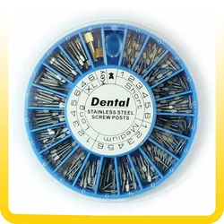 Dental STAINLESS STEEL Screw Post 120pcs&2Key Dental Screw Post Dental Supplies Dental Materials Free Shipment