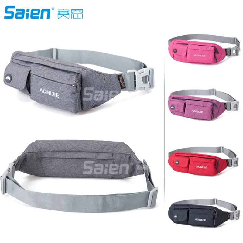 People Running Pouch Belt iPhone 6 , 7 Plus Holder for Runners Fanny Waist Pack with Two Pockets Water Resistant & Reflective Fi