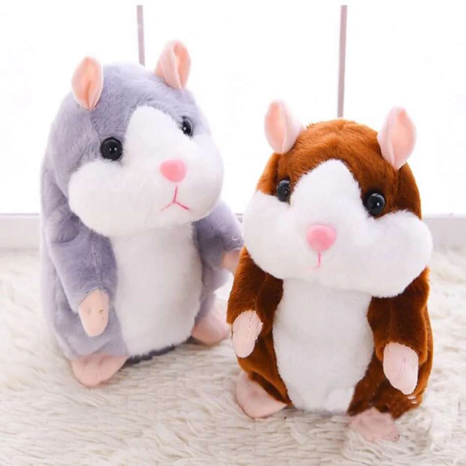 Cute Walking Russian Talking Hamster Wooddy Time Stuffed Plush Animal Dolls Speaking Kid Educational Toy Repeat Sound Language