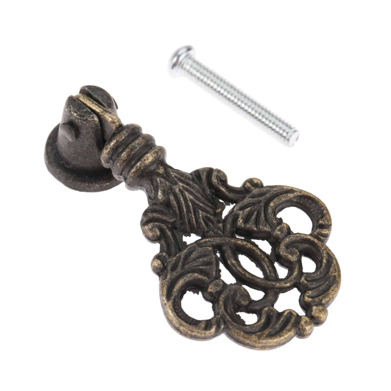 1Pc 56x32mm Furniture Knobs and Pulls for Cabinets Door Antique Bronze Cabinet Wardrobe Drawer Closet Pull Handle for Wooden Box