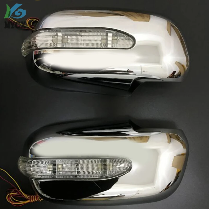 

For Toyota Hilux Accessories ABS Chrome Design Rear View Mirror Cover Cap With Indicator For Toyota Hilux 2005- 2014