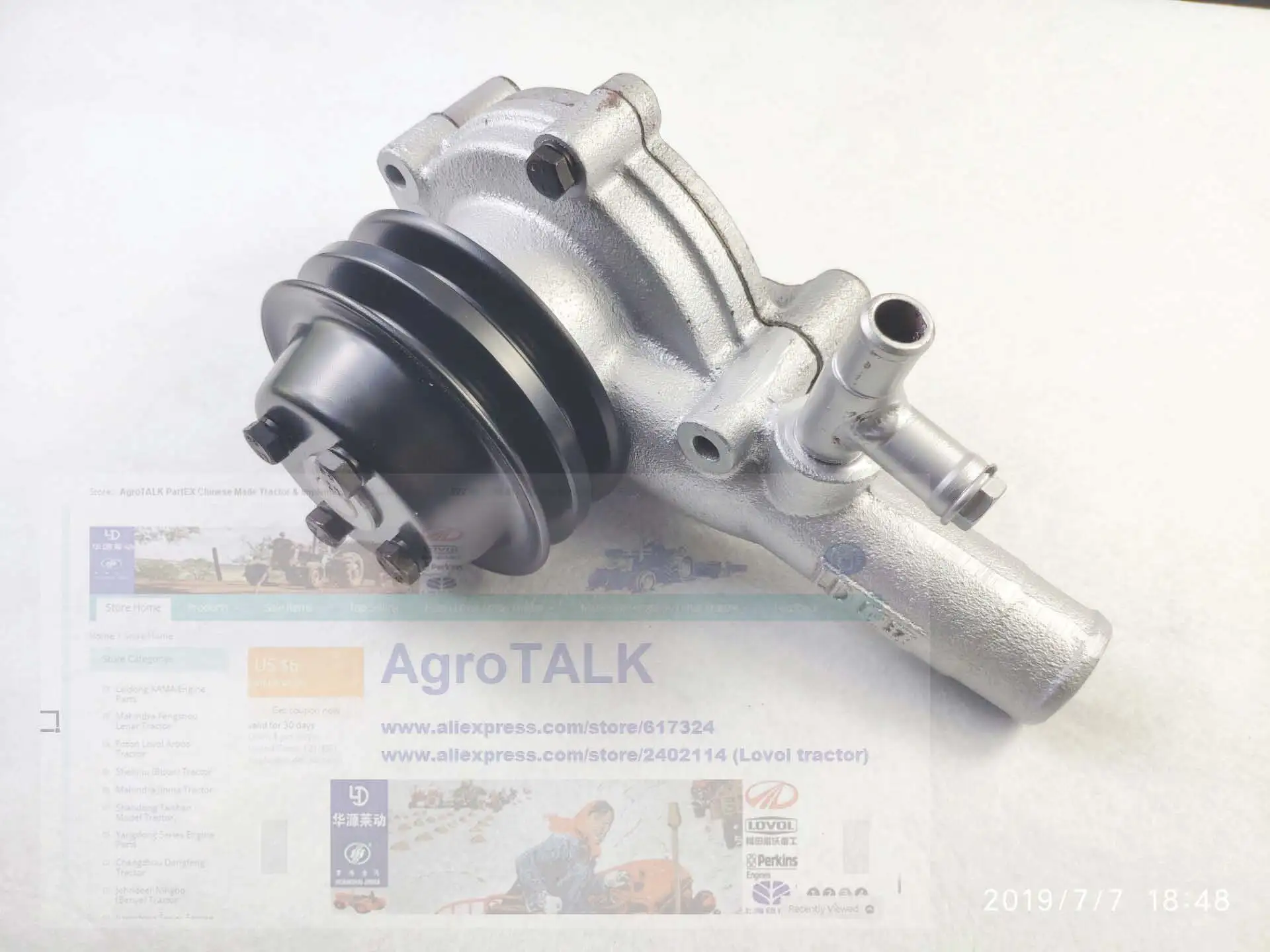 Pompa acqua (con nessun tipo di termostato) per Laidong motore KM4L22BT, numero di parte: