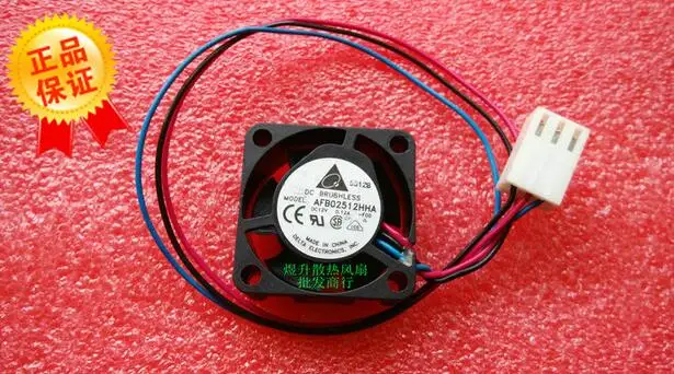 

Delta 2.5cm 2510 AFB02512HHA 25*25*10MM 12V 0.12A 3 wire miniature heat dissipation fan