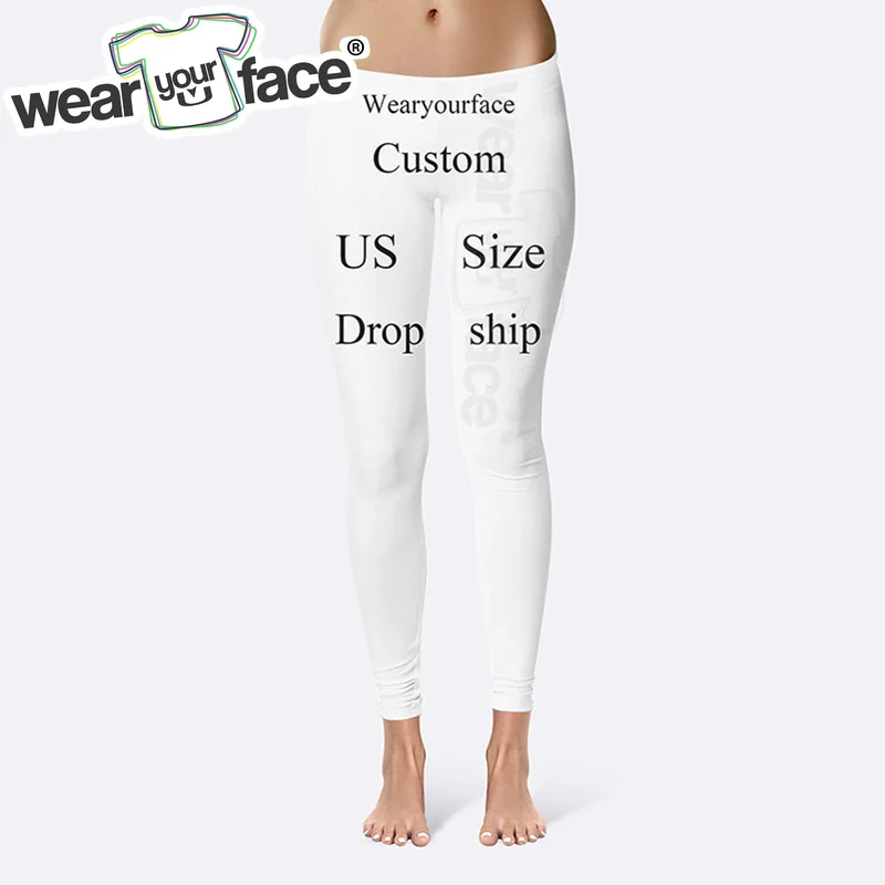 Custom Dropship US Size 3D All Over Printed Legging Sportwear For Fitness Elastic Bodybuilding Girls Women Clothing