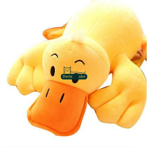 

Dorimytrader 70cm Giant Cartoon Duck Plush Toy 28'' Stuffed Soft Animal Duck Pillow Doll Nice Baby Gift Free Shipping DY61255