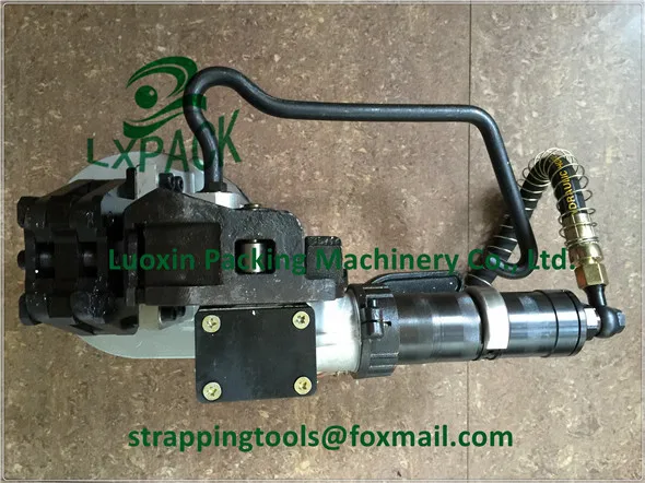 LX-PACK brand PNEUMATIC STRAPPING TOOLS FOR STEEL STRAP FLAT AND ROUND SURFACES PNEUMATIC STRAPPING TOOL FOR STEEL STRAP