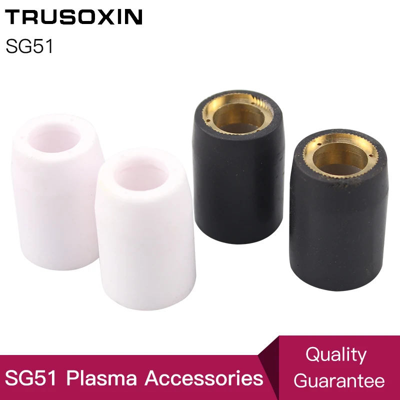 

10pcs SG51 Plasma Cutting Consumables Bakelite/Ceramics Shield Cup for 60A Inverter DC Air Plasma Cutter SG51 Cutting Torch/Gun