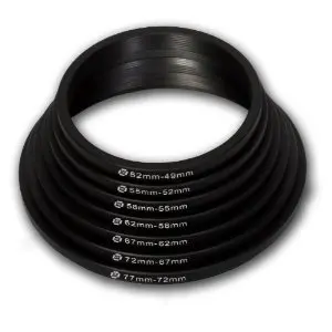 7 понижающее кольцо 77-72 мм 72-67 мм 67-62 мм 62-58 мм 58-55 м 55-52 мм 52-49 мм
