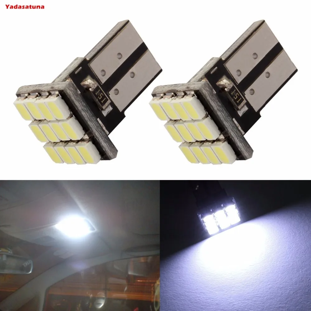 Lámpara de luz LED para coche T10 W5W, Canbus Blanco 1206 12-SMD, 12V, 10 piezas