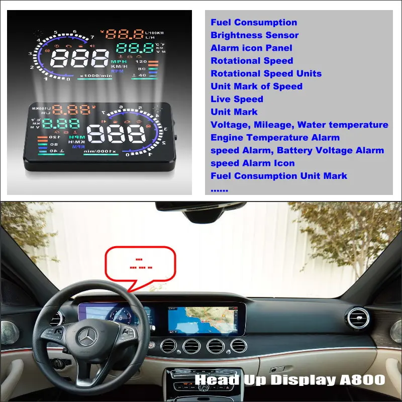 

For Mercedes Benz E W211 E280 E300 E320 Car Auto Head Up Display HUD Electronic Accessories Safe Driving Screen Plug And Play