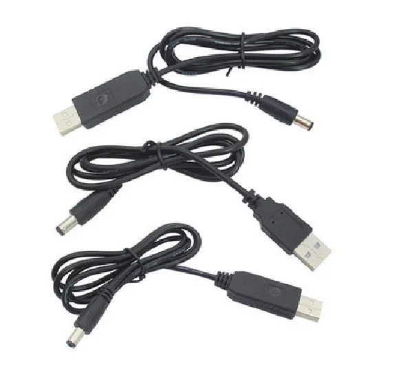 USB DC 5V a DC 12V Step up Cable módulo convertidor 2,1mm x 5,5 conector macho