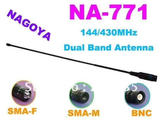 

Nagoya NA-771 144/430MHz Dual Band Handheld Antenna (BNC, SMA-M,SMA-F for Options)