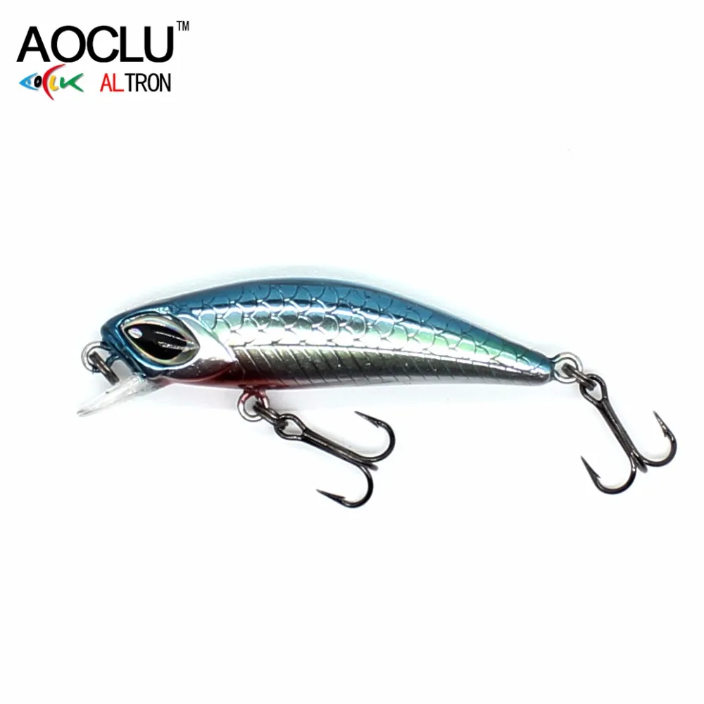 Aoclu-Sinking Minnow Angel rassel, Hart köder Wobbler Köder, Strand, Bass, Jack, Forelle, 14 # VMC Haken, Tauchen, 1,5 m, 45mm, 3,0g – Detail 11