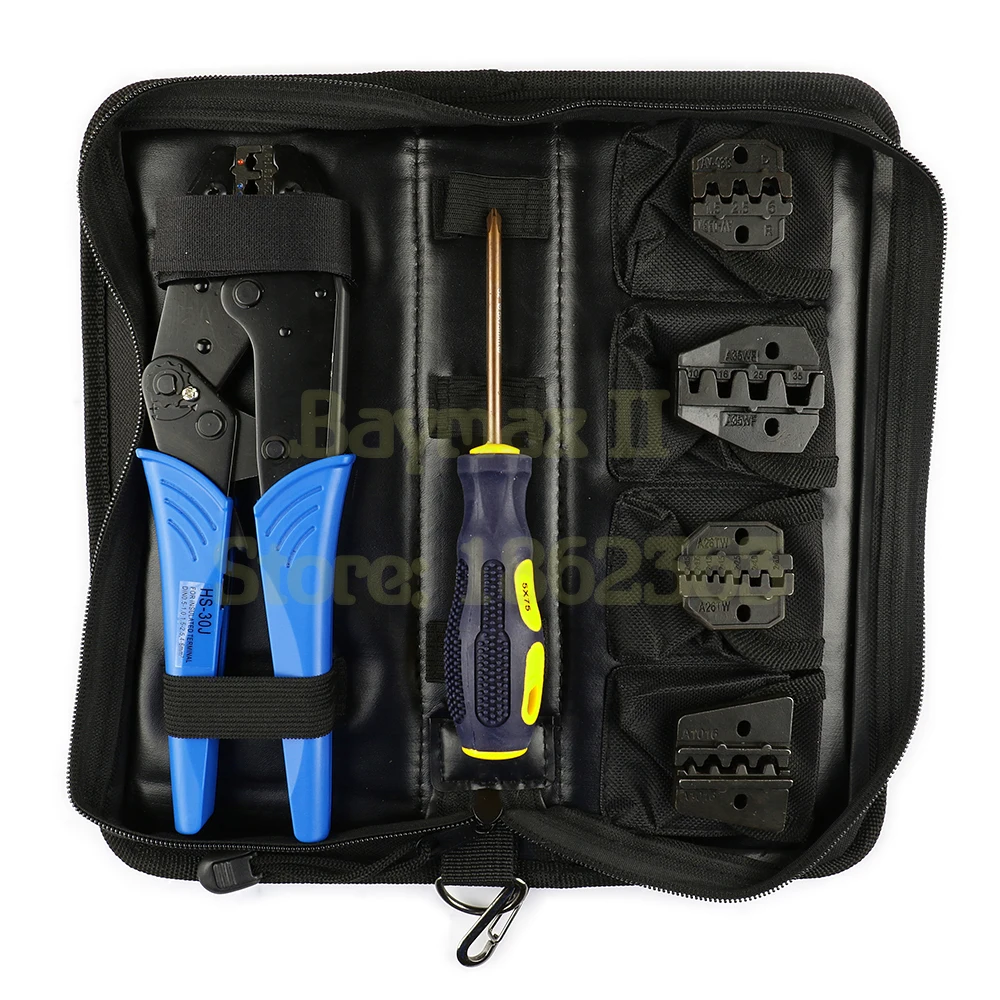 Kit de Ferramentas de Crimpagem com Conjuntos de Crimpagem Variáveis de Mm2 a 35 Mm2 para Terminais de Isolamento Não Isolados Fsk30jn