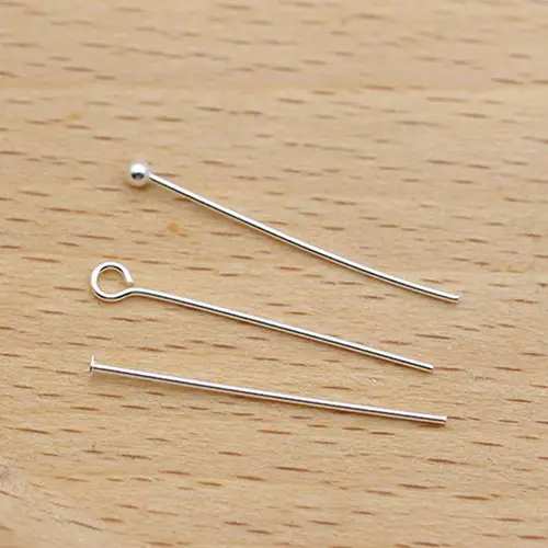 6pcs Real Pure Solid 925 Sterling Silver Needle Pins for DIY Jewelry Making Findings Earring Necklace Connector Part Base - Image 2