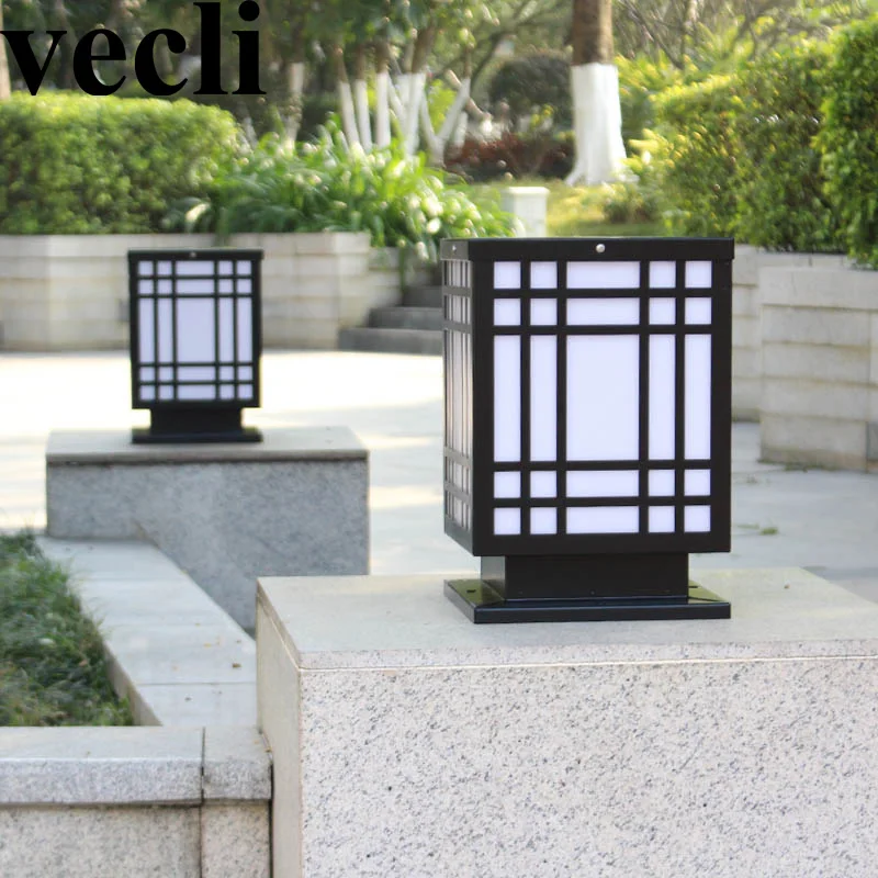 Waterproof outdoor lamp post lights IP55 iron creative pillar lights balcony residential villa focos led exterior