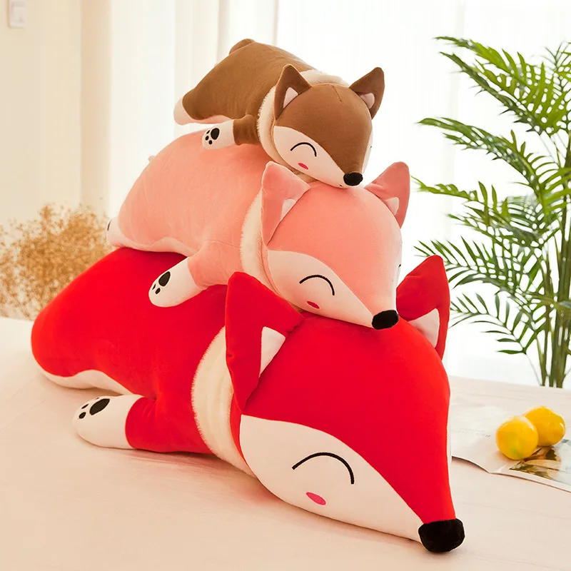 Kawaii Fox Soft Dolls Stuffed Animals Plush Toys Boutique Doll for Girls Children Boys Toy Plush Pillow Jungle Brothers Leo Gift