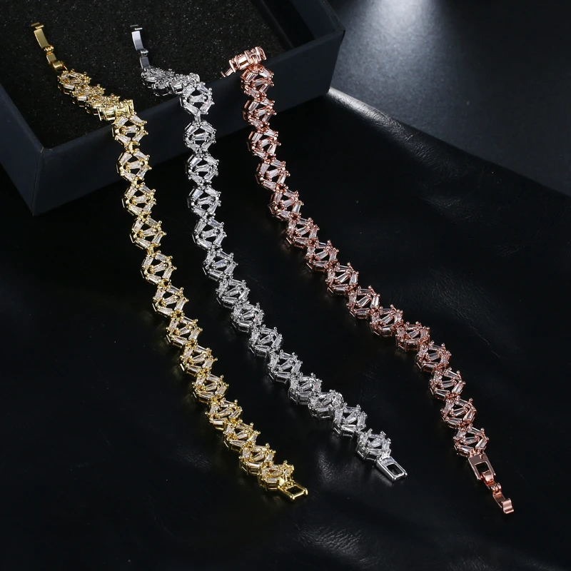 EMMAYA New Gold color Jewelry Crystal Zircon Bracelet Unique Design Bracelets for Women Fashion Friendship Bracelets