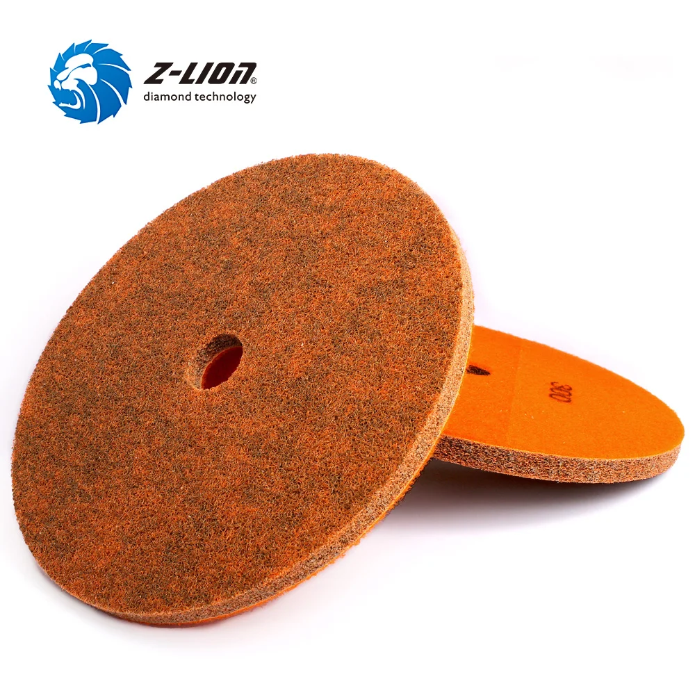 Z-LION Diamond Sponge Polishing Pad 10 Inch 250mm Nylon Fiber Wet Diamond Polish Wheel For Marble Stone Clean Buffing Disc