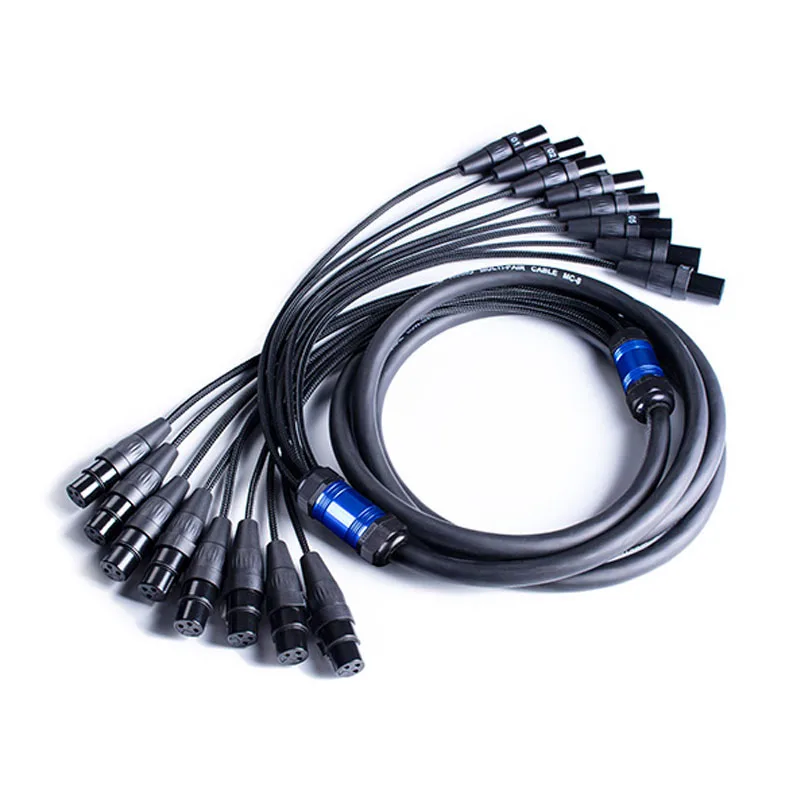 

8 Channel Snake Cable 3 Pin XLR Male to Female Extension Audio Cord M/F for Mixer Other Electronic Equipment 16FT -80FT