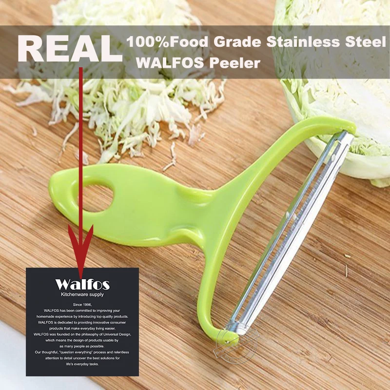 WALFOS Stainless Steel Vegetable Peeler Cabbage Wide Mouth Graters Salad Potato Slicer Cutter Fruit Knife Kitchen Cooking Tools