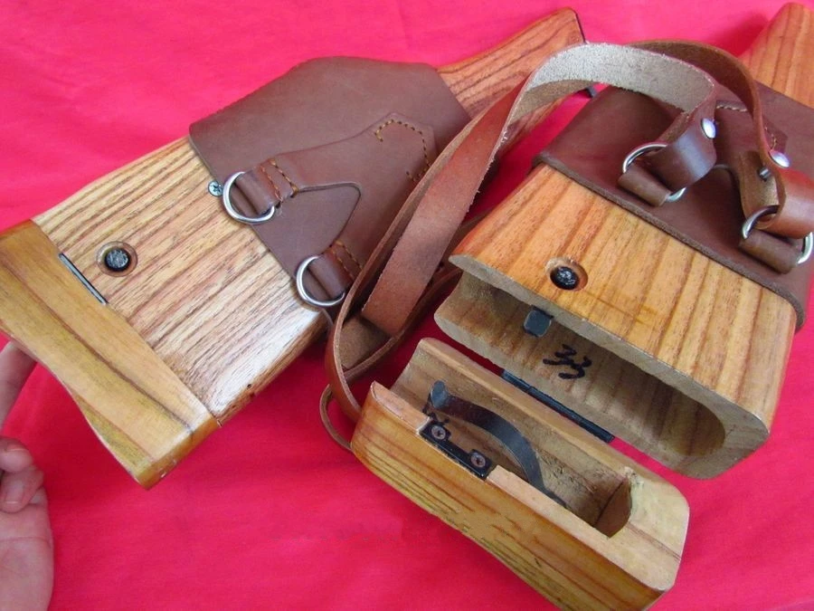 NEW WWII GERMAN MAUSER C96 TYPE BROOMHANDLE HOLSTER -BEST MILITARY COLLECTION