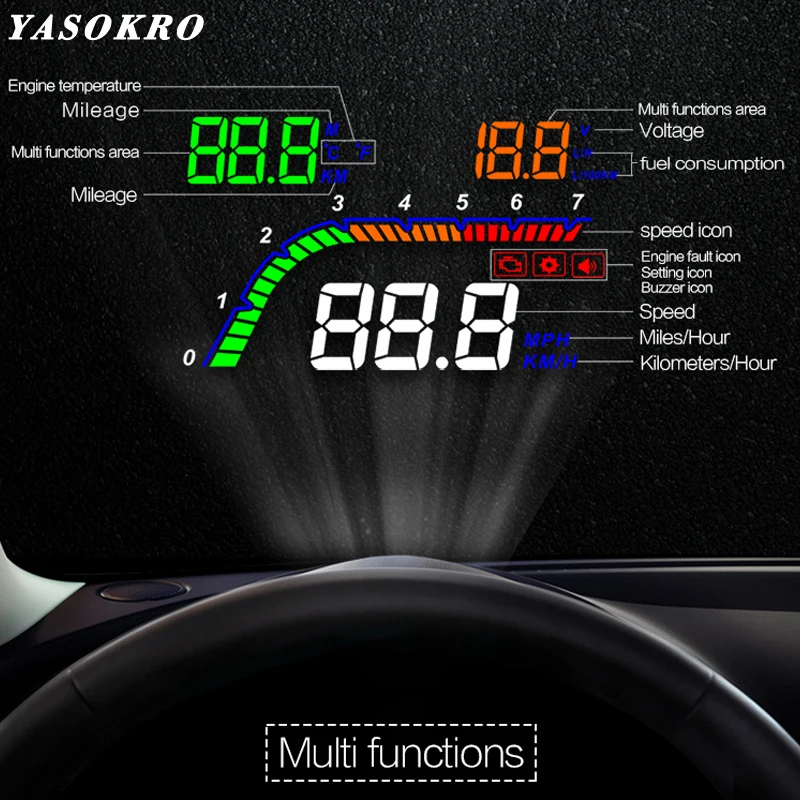 

Проектор на лобовое стекло автомобиля, 4 дюйма, T100, OBD2