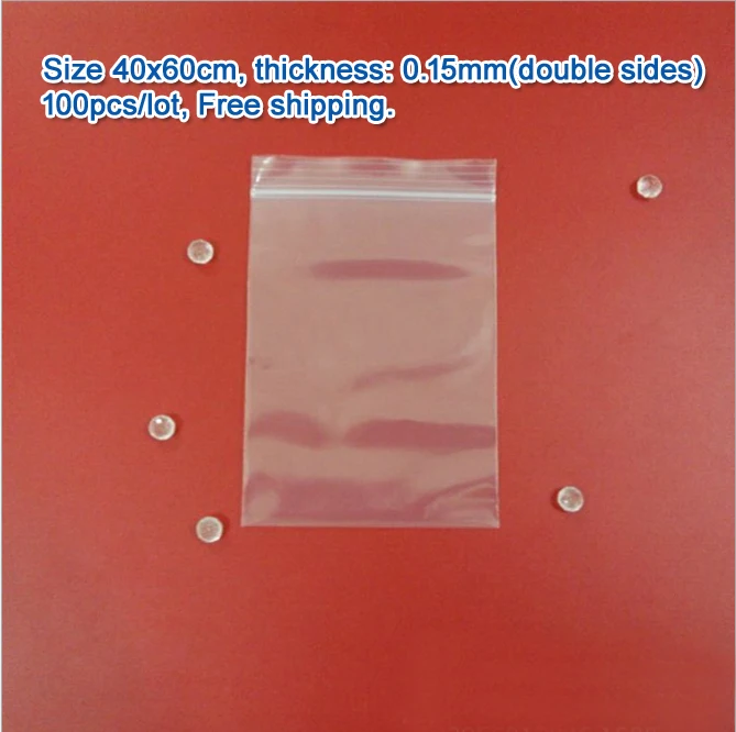 

100pcs double sizes thickness 0.15mm Transparent PE Zip Lock jewelry Packaging bags, 40*60cm clear plastic bags for gift storage