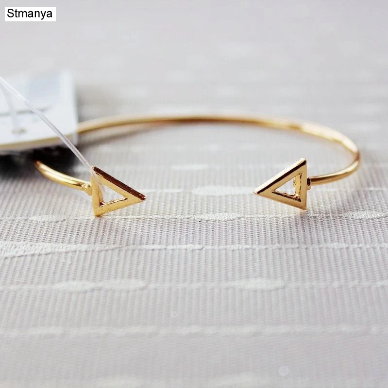 

Triangle Bangle - Hot Sale Geometric Triangle Bangle Female Simple Opening Bangle Bracelet Jewelry For Women Gift #18061
