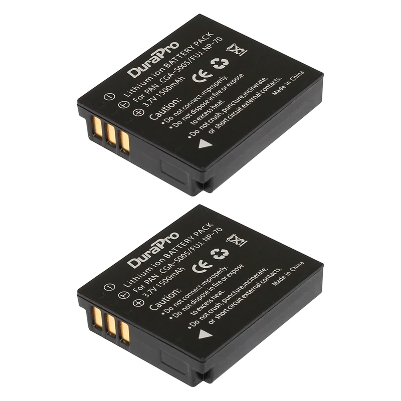 DuraPro 2Pcs 1500mAh CGA-S005  CGAS005 Battery+Dual Charger for PANASONIC DMW-BCC12 DMC-FX8 FX9 FX10 FX12 FX50 FX150 LX1 LX2