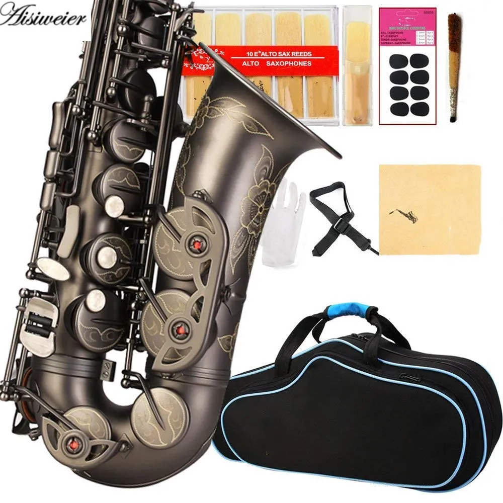 High Quality Saxophone Alto Sax 54 Professional E-flat Alto Saxophone Musical Instruments Black Nickel