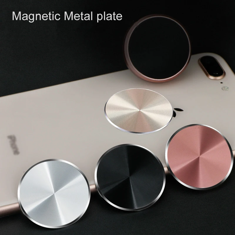 Metal Plate For Magnetic Car Phone Holder for Xiaomi Huawei Iron Sheet Sticky Magnet Disk Strong Adsorption Mobile Phone Holder