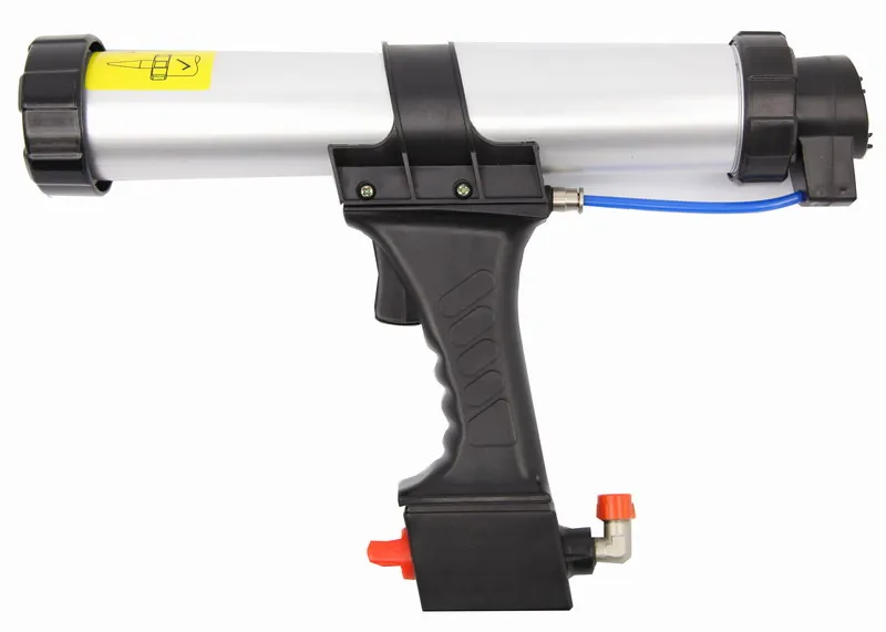 Dripless 310ml Cartridge Type Pneumatic Caulking Gun and Multi-functional Sealant Scraper and Trowel Nozzle Plus Caulking Tools