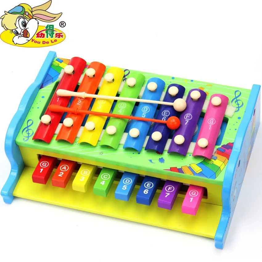 

Wooden multifunctional hand knock a harp, toys Musical Instruments,Children's intelligence development education toys