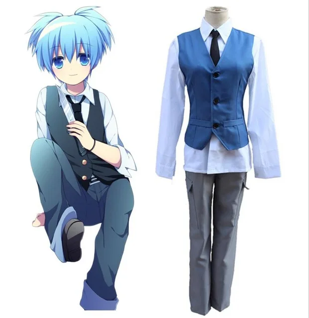 Assassination Classroom Ansatsu Kyoushitsu Kaede Kayano Cosplay Costume Chiba Ryunosuke Shiota Nagisa Kataoka Meg School Uniform