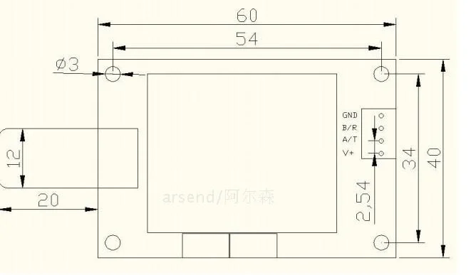Módulo de Sensor de sonido de decibelio de ruido Industrial versión DC12-24V 485 módulo RS485/TTL Sensor de ruido AS11-X