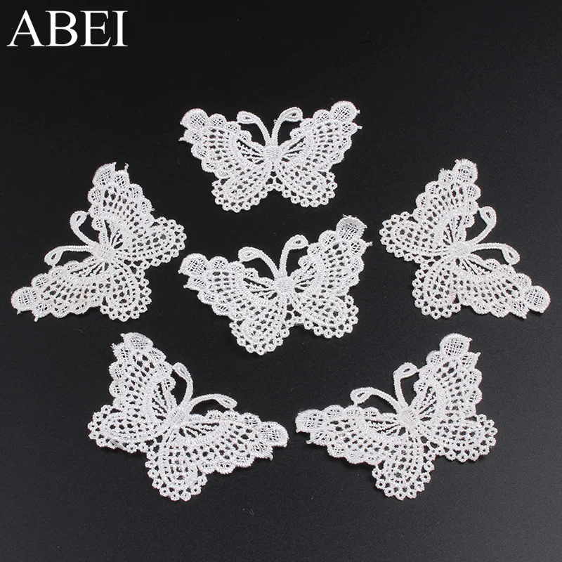 10pcs Embroidered Butterfly Appliques Garment Accessories DIY Wedding party Craft Soluble Patch