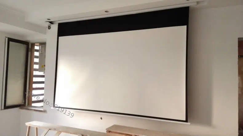 Fast Shipping Big Cinema Motorized HD Projection Screen 120 Inch 16:9 Matt White 3D Projector Electric Screens With Remote