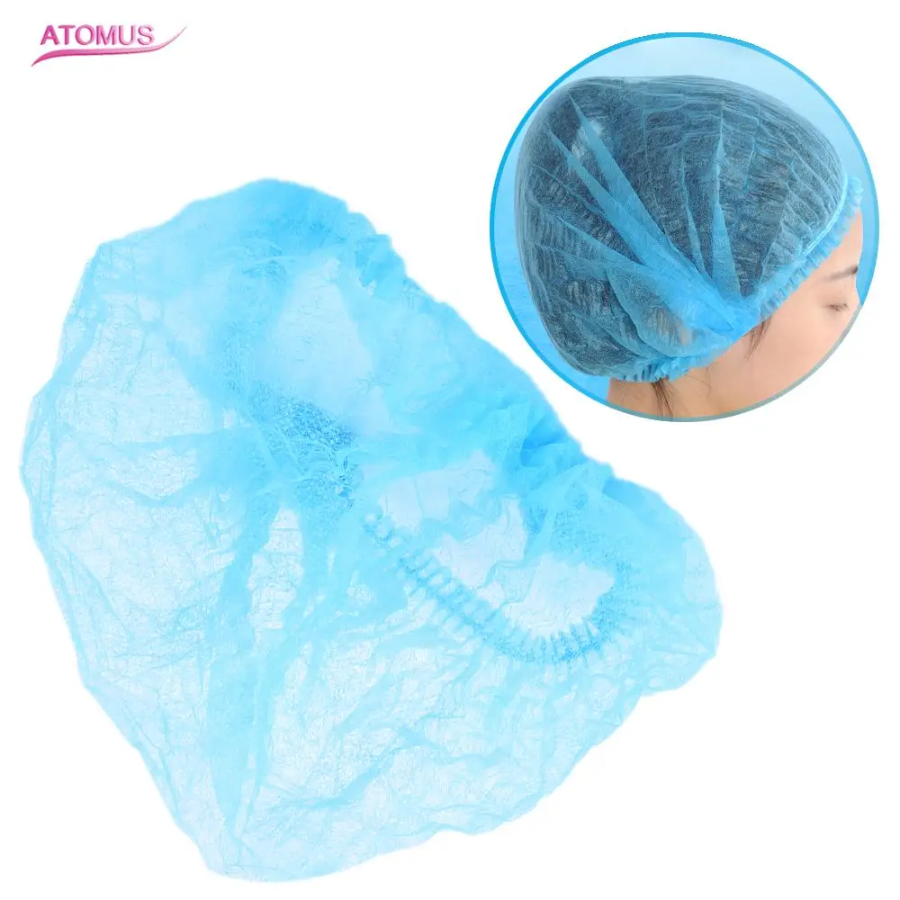 10pcs/lot Disposable Tattoo Hat Hair Cap Tattoo Eyebrow Non-Woven Cap Elastic Sterile Safe Hat Tattoo Tool