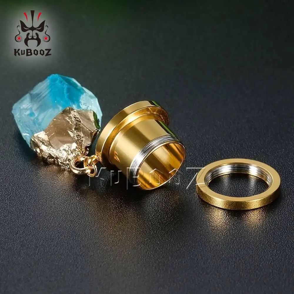 KUBOOZ Dangle Ear Plugs Piercing Tunnels Crystal Eardrop Body Jewelry Steel Screw Earring Gauges Expander Women Fashion Gift 2PC