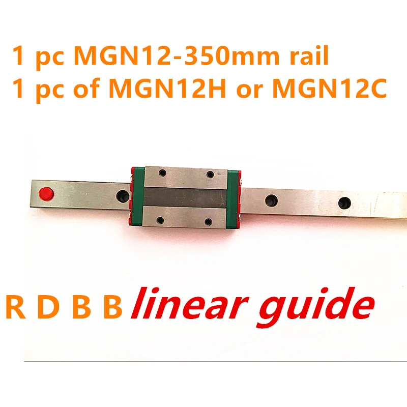 

Free shipping for 12mm Linear Guide MGN12 350mm linear rail way + MGN12C or MGN12H Long linear carriage for CNC X Y Z Axis