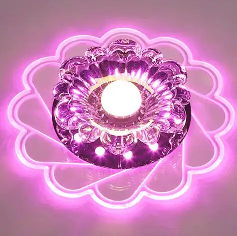 Modern LED Crystal Ceiling Light Circular Mini Ceiling Lamp Luminarias Rotunda Light For Living Room Aisle Corridor Kitchen